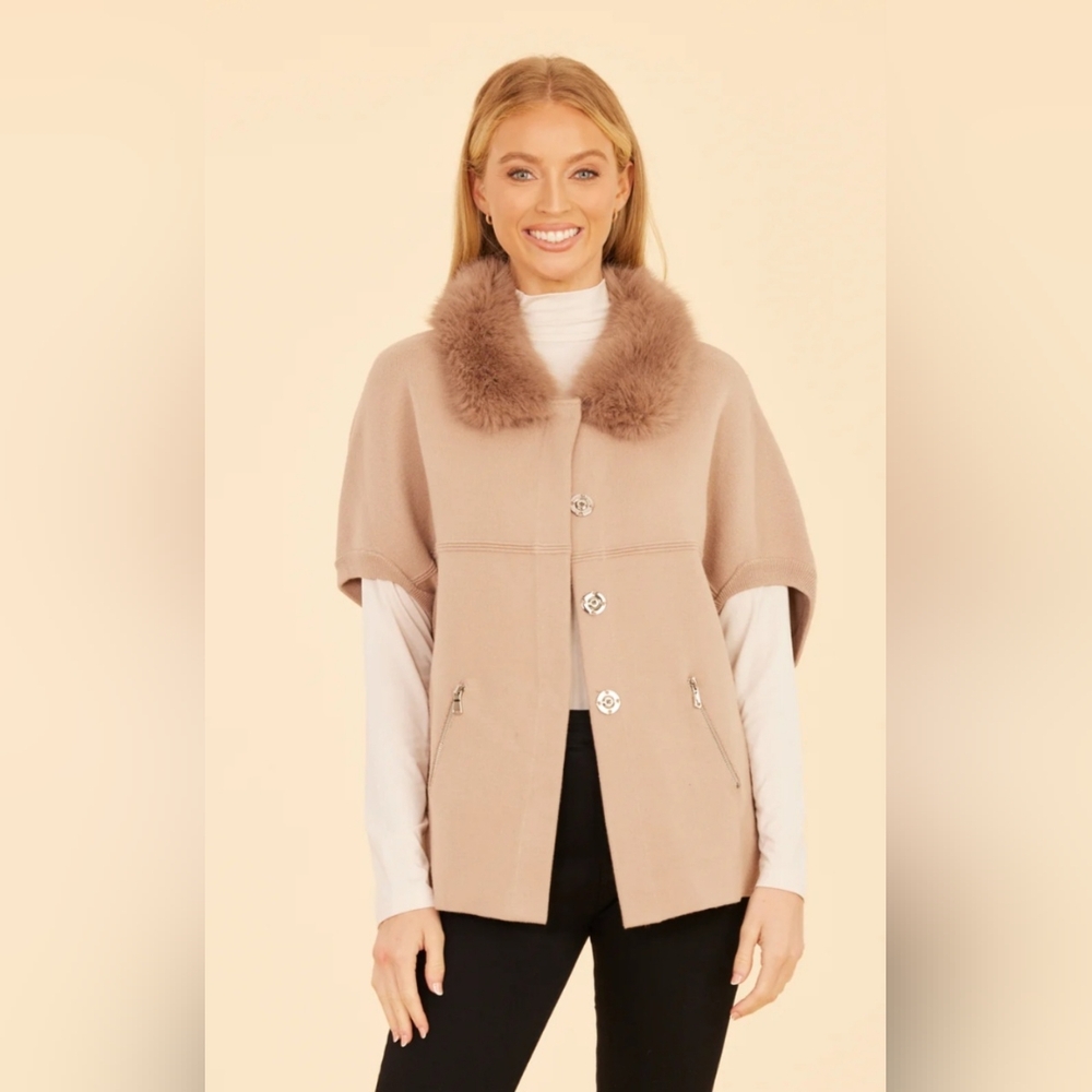 Dolce cabo,poncho size S/M nude color